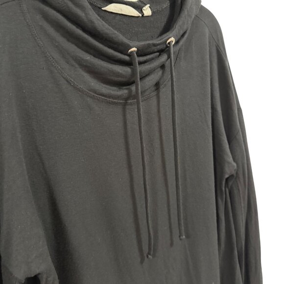 Athleta Studio Ribbed Hoodie Pullover Black‎ Size M - Picture 2 of 10